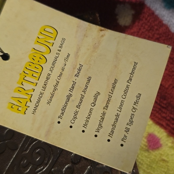 ♥️BUY 2 GET 1 FREE  EARTHBOUND Handmade Leather Journal God's Eye ~ 6" x 9" - Picture 4 of 9